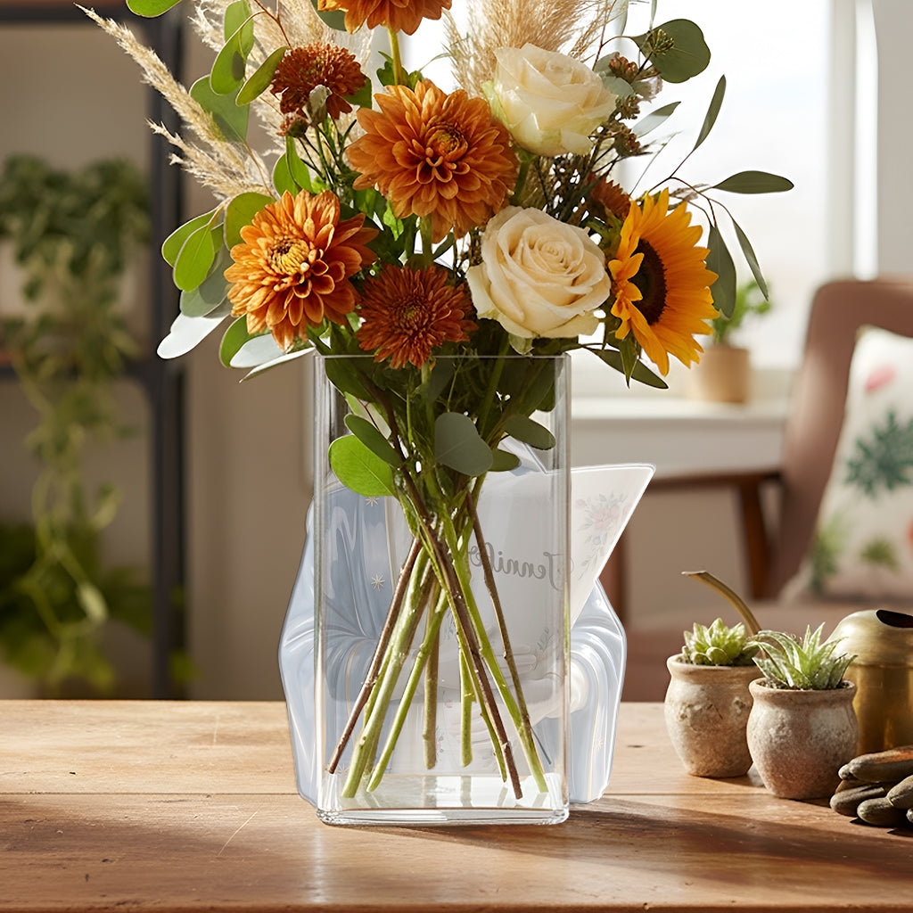 Virgin Mary's Grace - Personalized Christian Acrylic Flower Vase