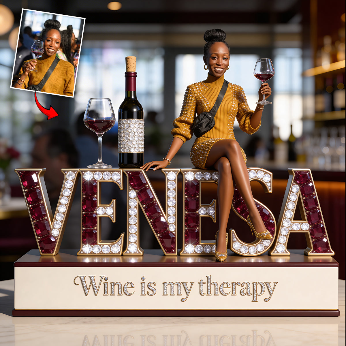 Wine Lover Gift - Personalized Wine Custom Shaped Acrylic Plaque