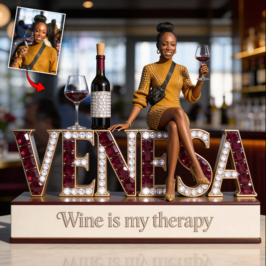 Wine Lover Gift - Personalized Wine Custom Shaped Acrylic Plaque