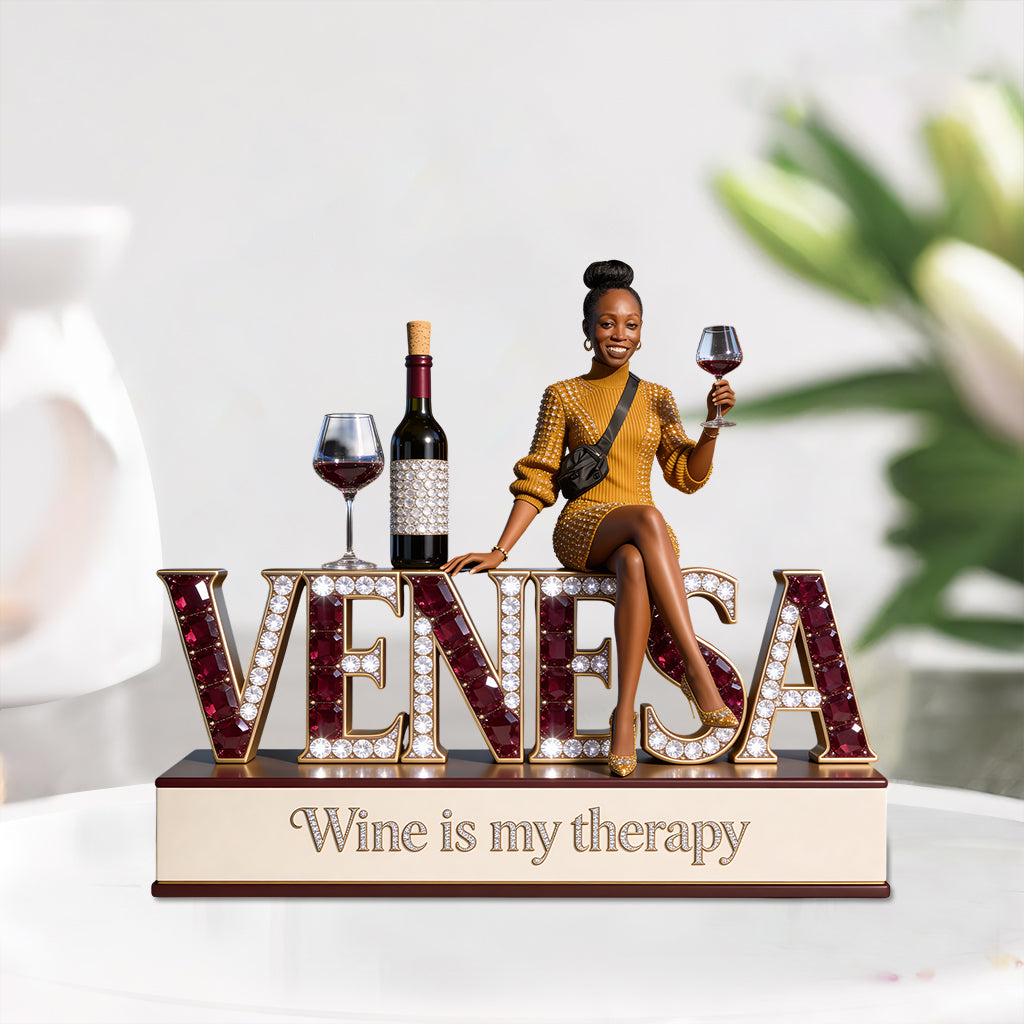 Wine Lover Gift - Personalized Wine Custom Shaped Acrylic Plaque