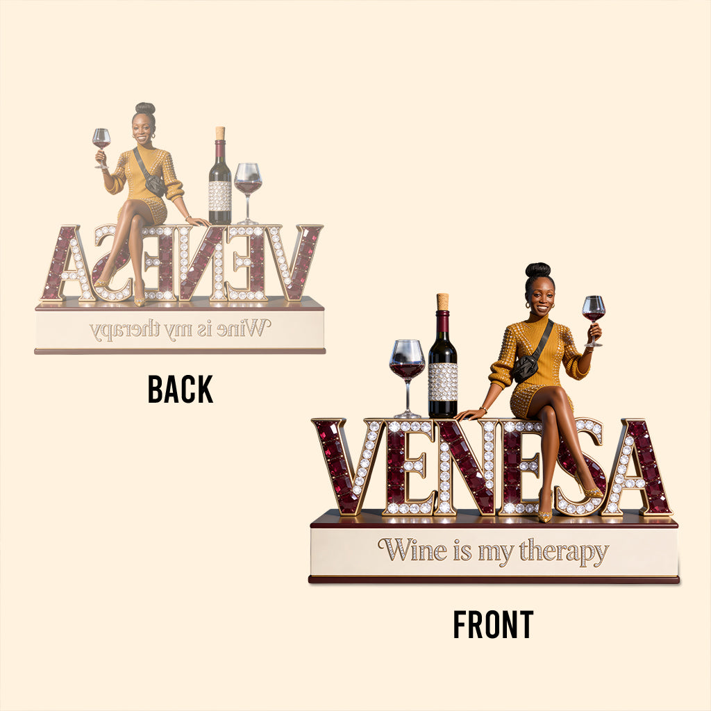 Wine Lover Gift - Personalized Wine Custom Shaped Acrylic Plaque