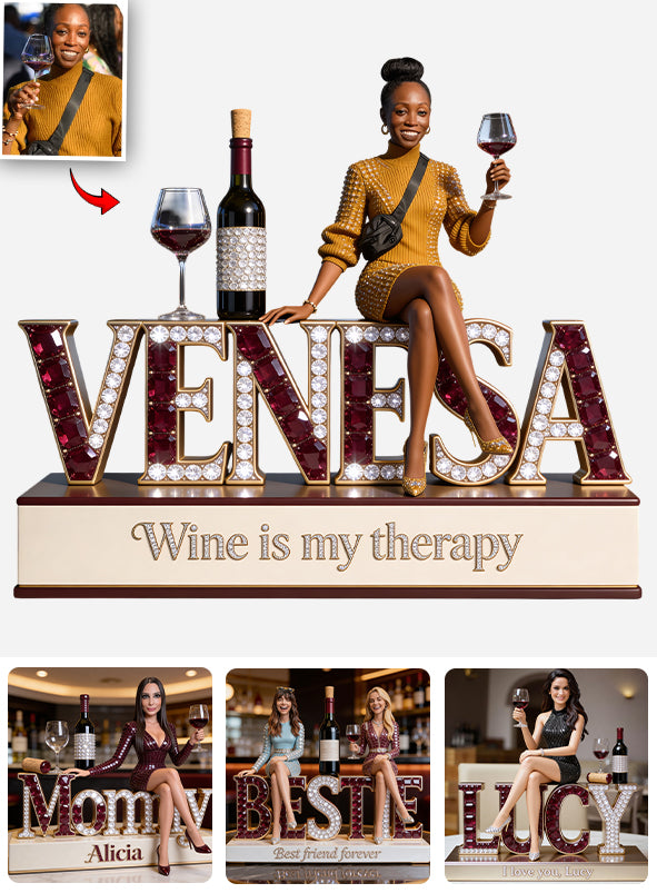 Wine Lover Gift - Personalized Wine Custom Shaped Acrylic Plaque