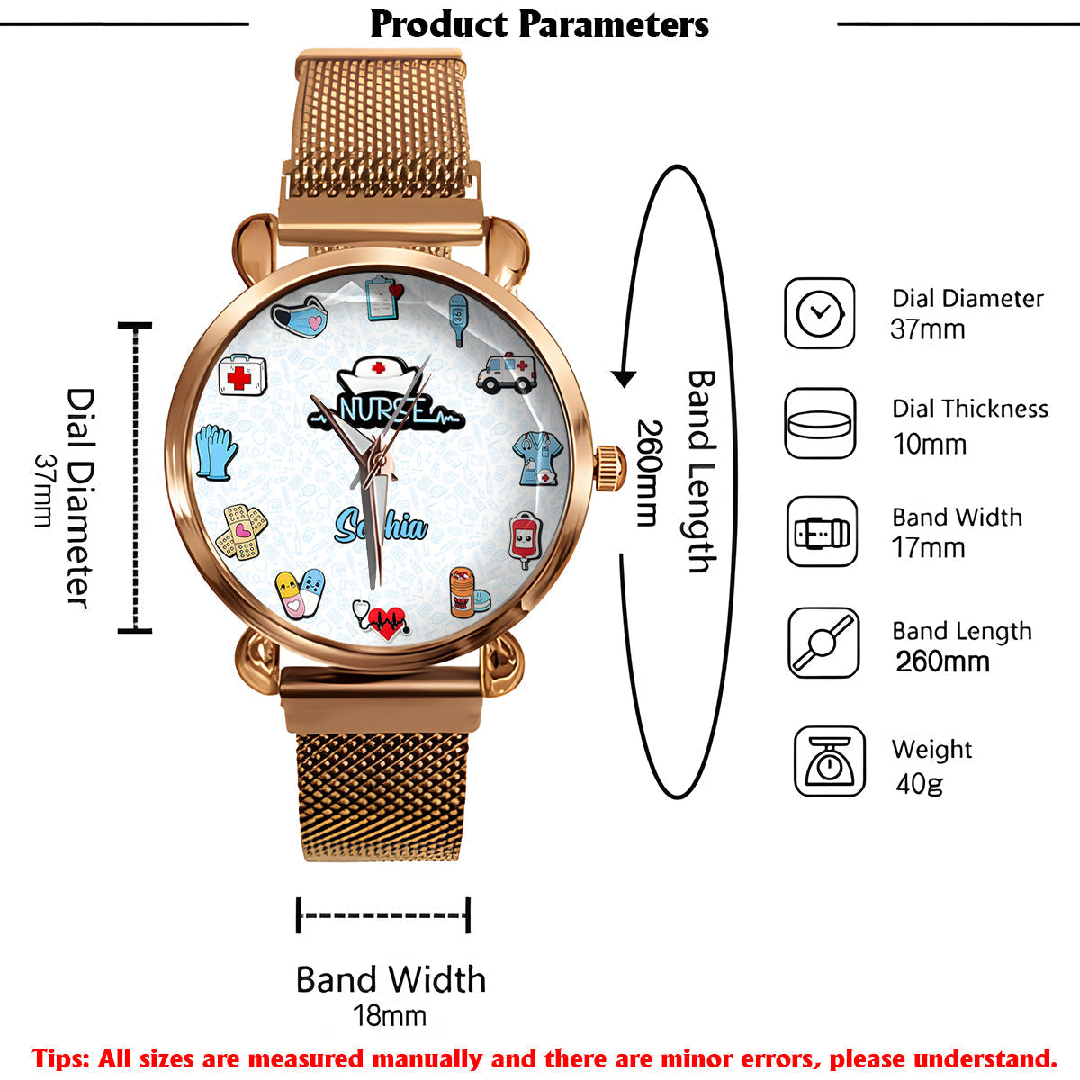 Nurse Life - Personalized Nurse Women Hand Watch