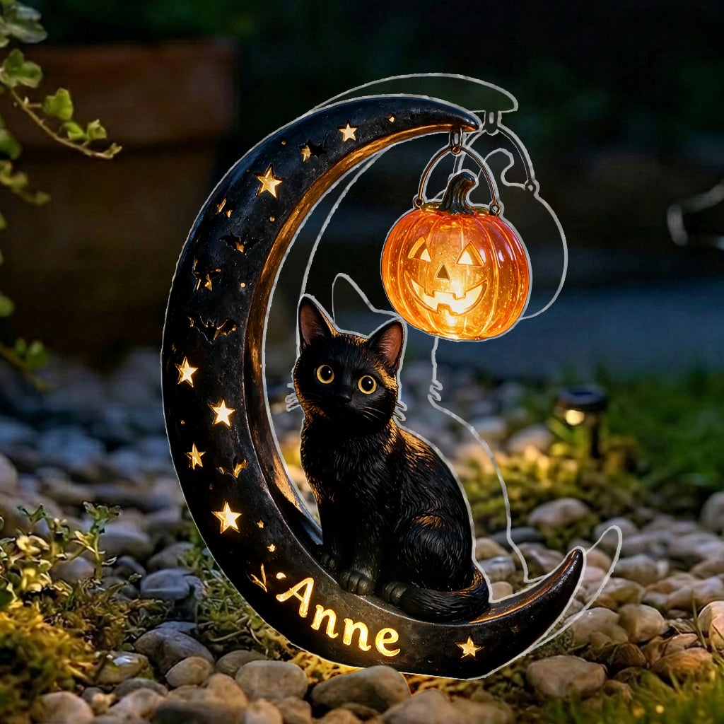 Halloween Cat - Personalized Cat Solar Acrylic Light