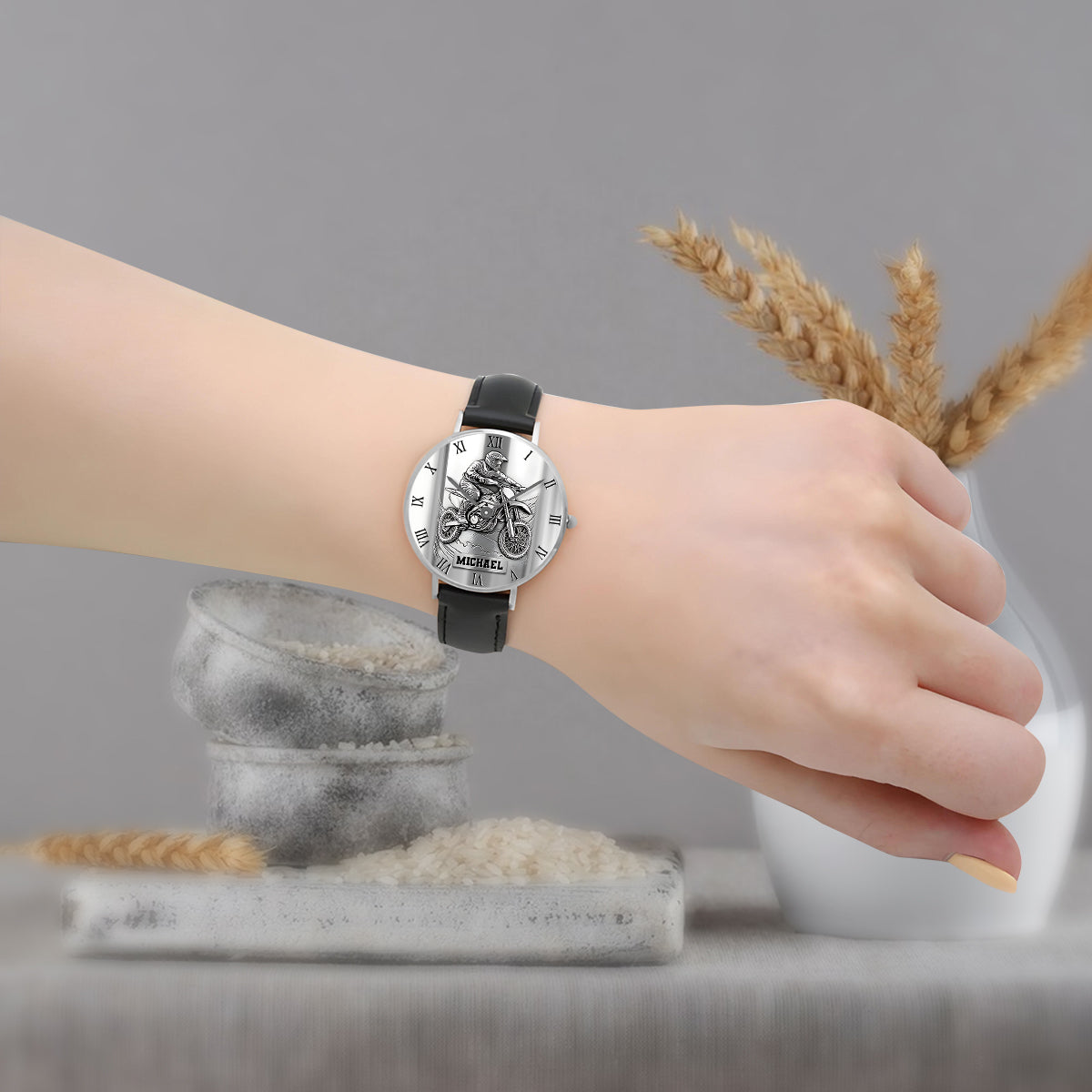 Metalic Dirt Bike/ Motocross - Personalized Dirt Bike Hand Watch