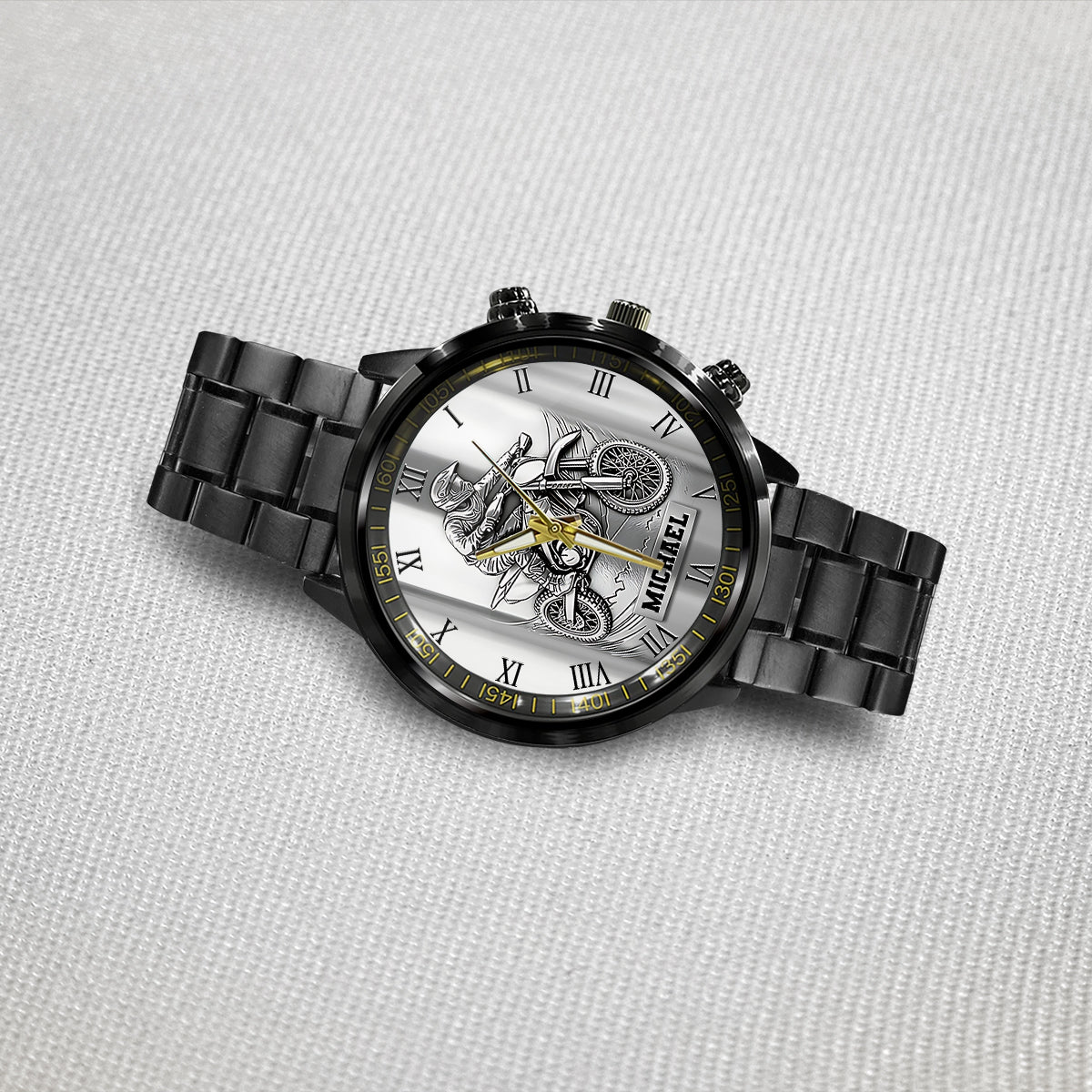 Metalic Dirt Bike/ Motocross - Personalized Dirt Bike Hand Watch