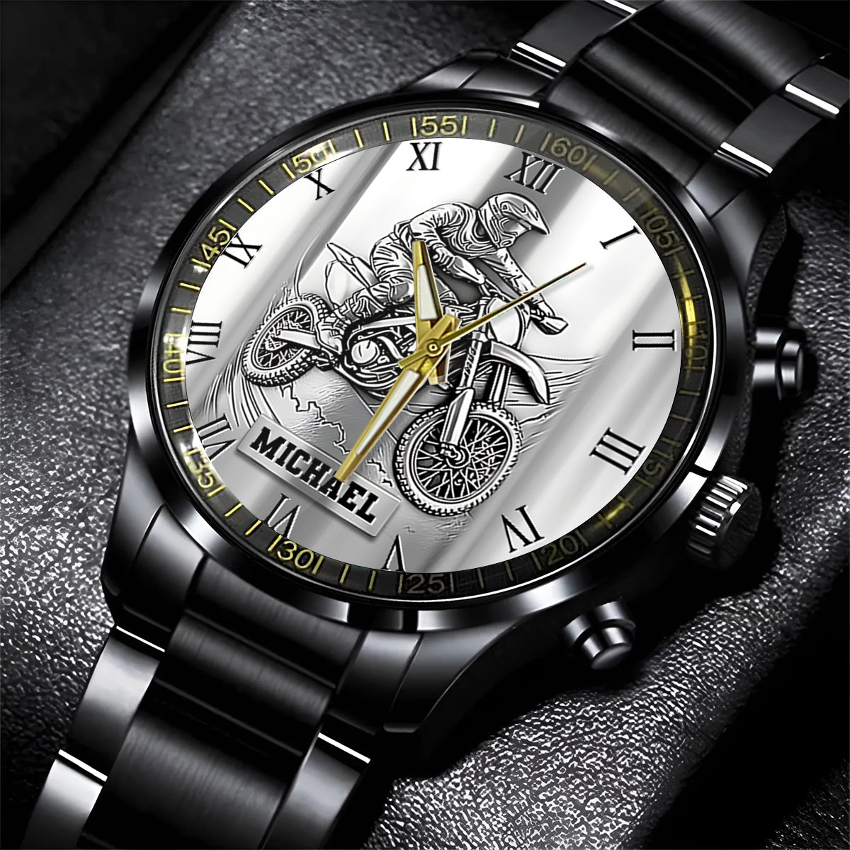 Metalic Dirt Bike/ Motocross - Personalized Dirt Bike Hand Watch