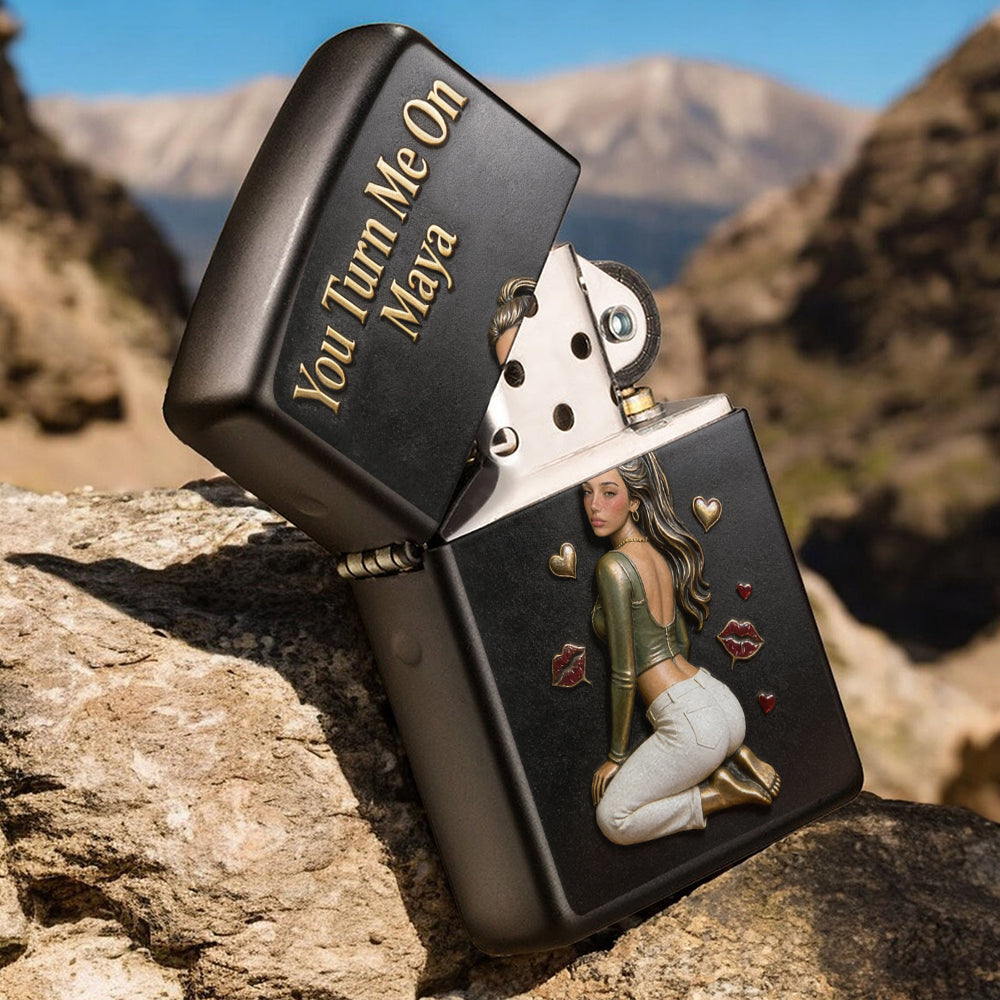 You Turn Me On - Personalized Spicy Couple Lighter