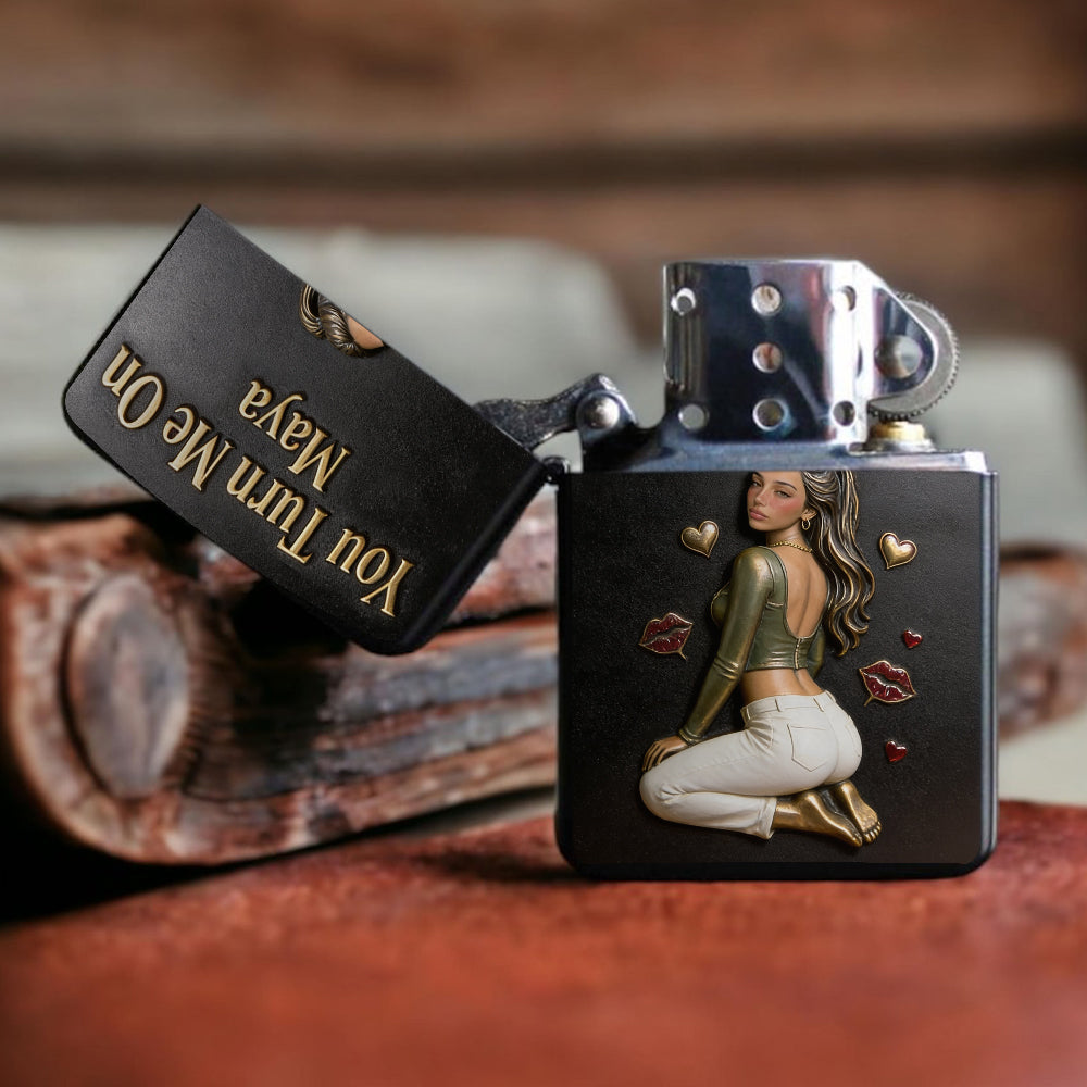 You Turn Me On - Personalized Spicy Couple Lighter