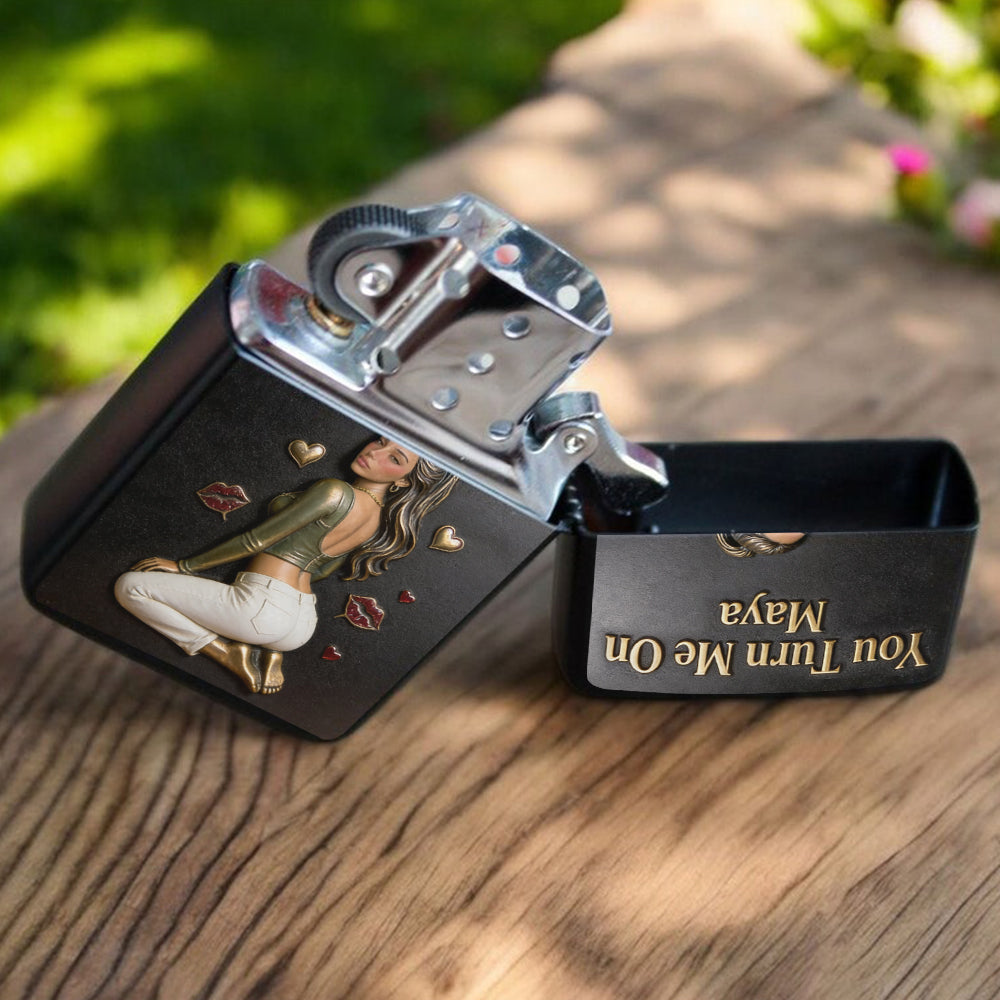 You Turn Me On - Personalized Spicy Couple Lighter
