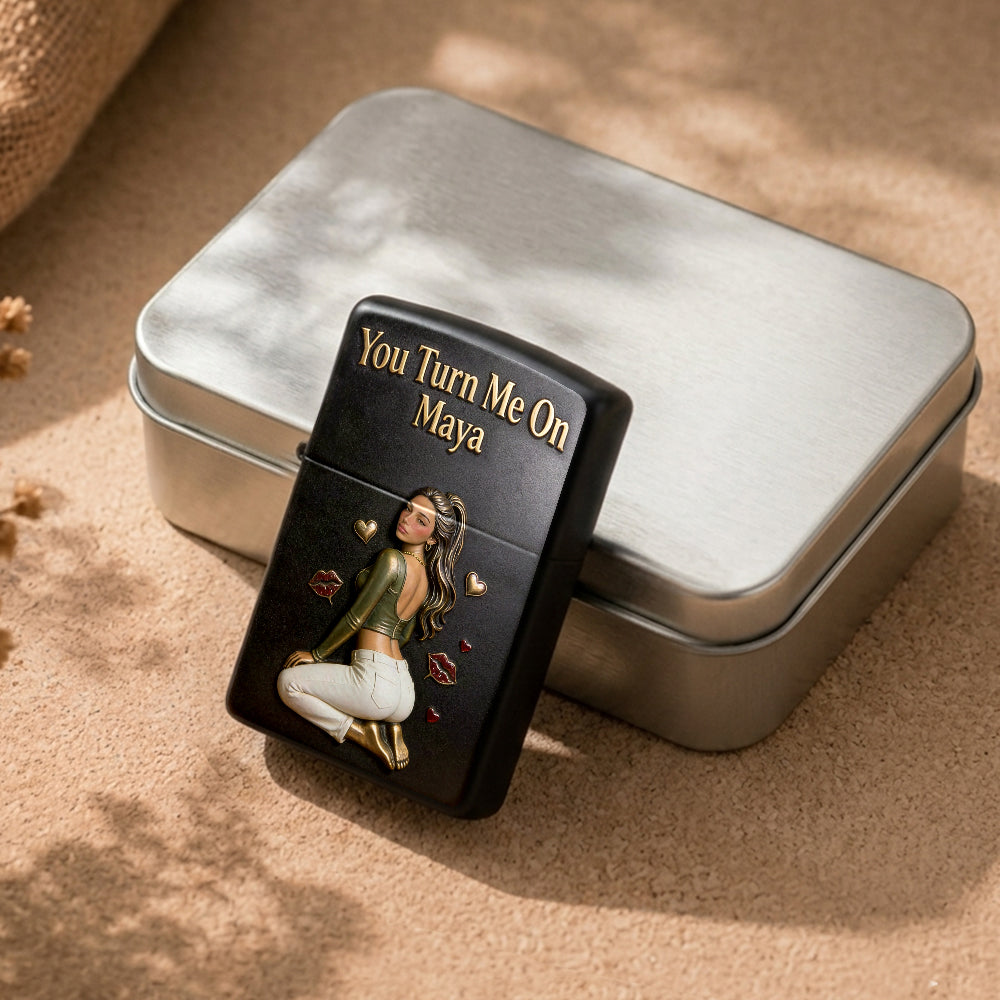 You Turn Me On - Personalized Spicy Couple Lighter