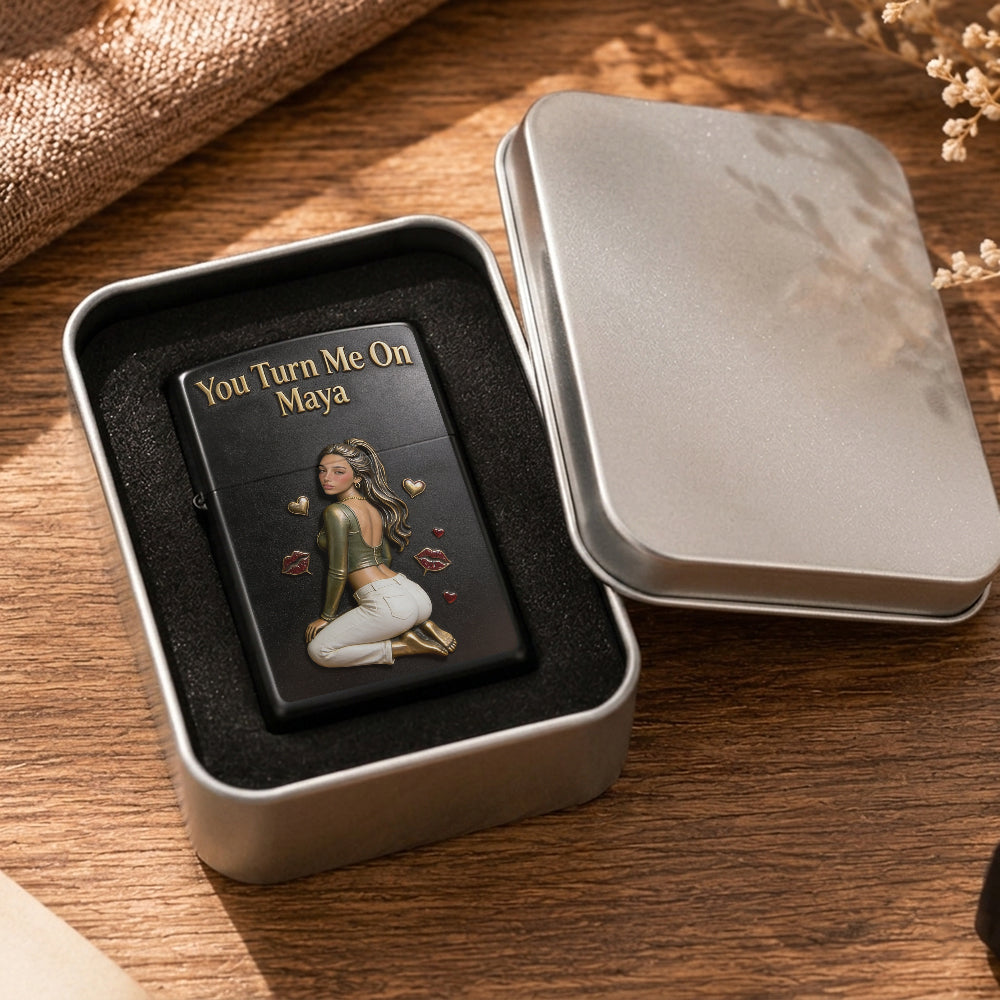You Turn Me On - Personalized Spicy Couple Lighter
