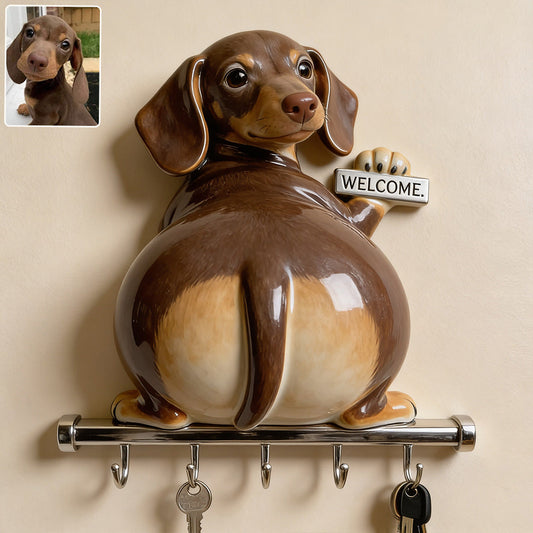 Welcome Home - Personalized Dog Custom Shaped Hanging Rack