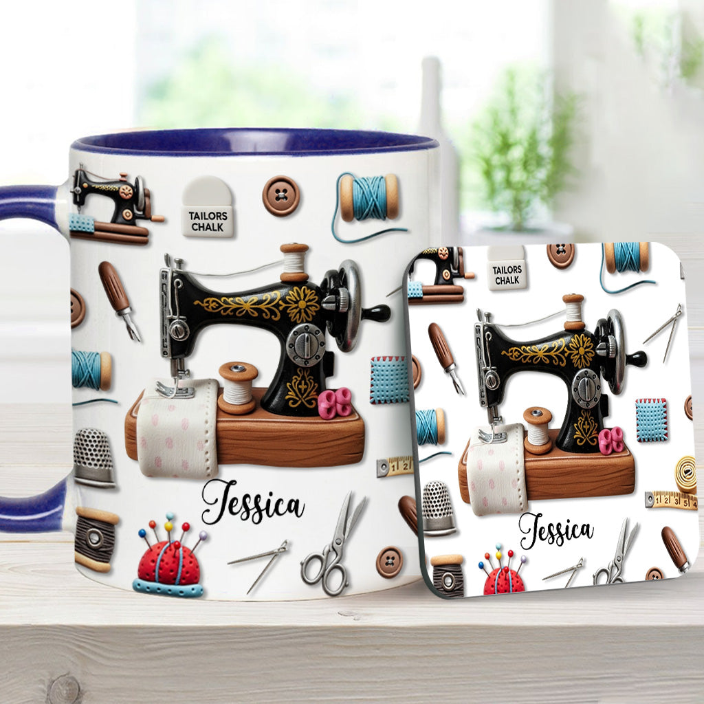 Stunning Sewing Machine - Personalized Sewing Accent Mug