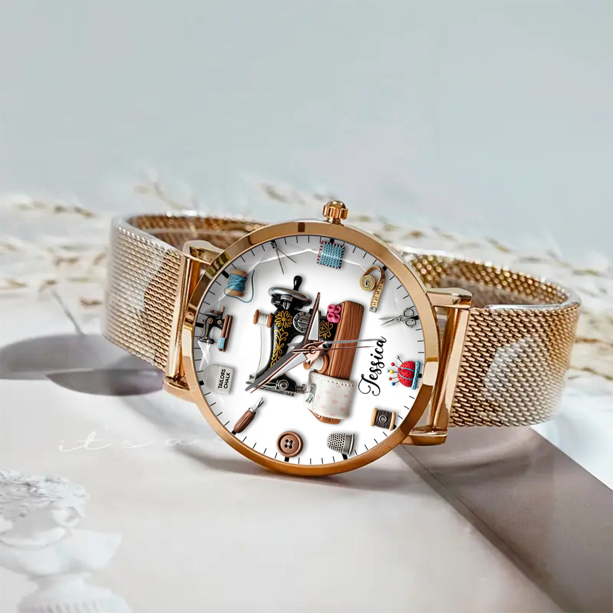 Sewing Time - Personalized Sewing Women Hand Watch
