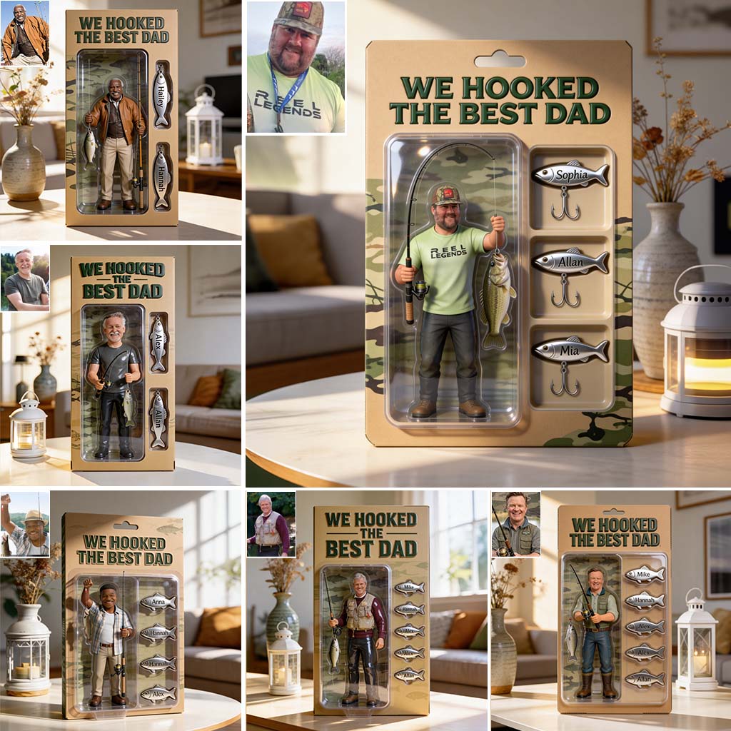 Personalized Gift for Fishing Dad, Fishing Lover Gift - Personalized Fishing Custom Shaped Acrylic Plaque