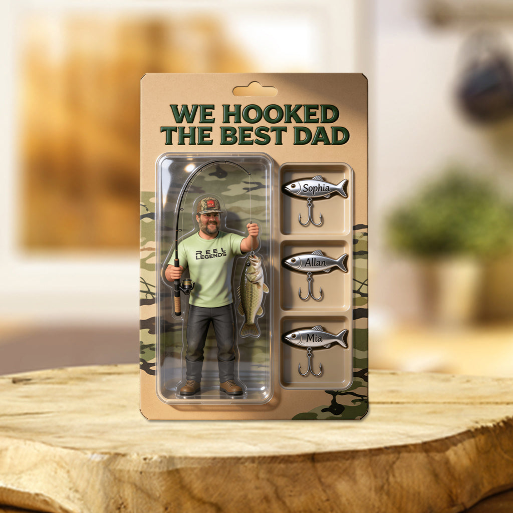 Personalized Gift for Fishing Dad, Fishing Lover Gift - Personalized Fishing Custom Shaped Acrylic Plaque