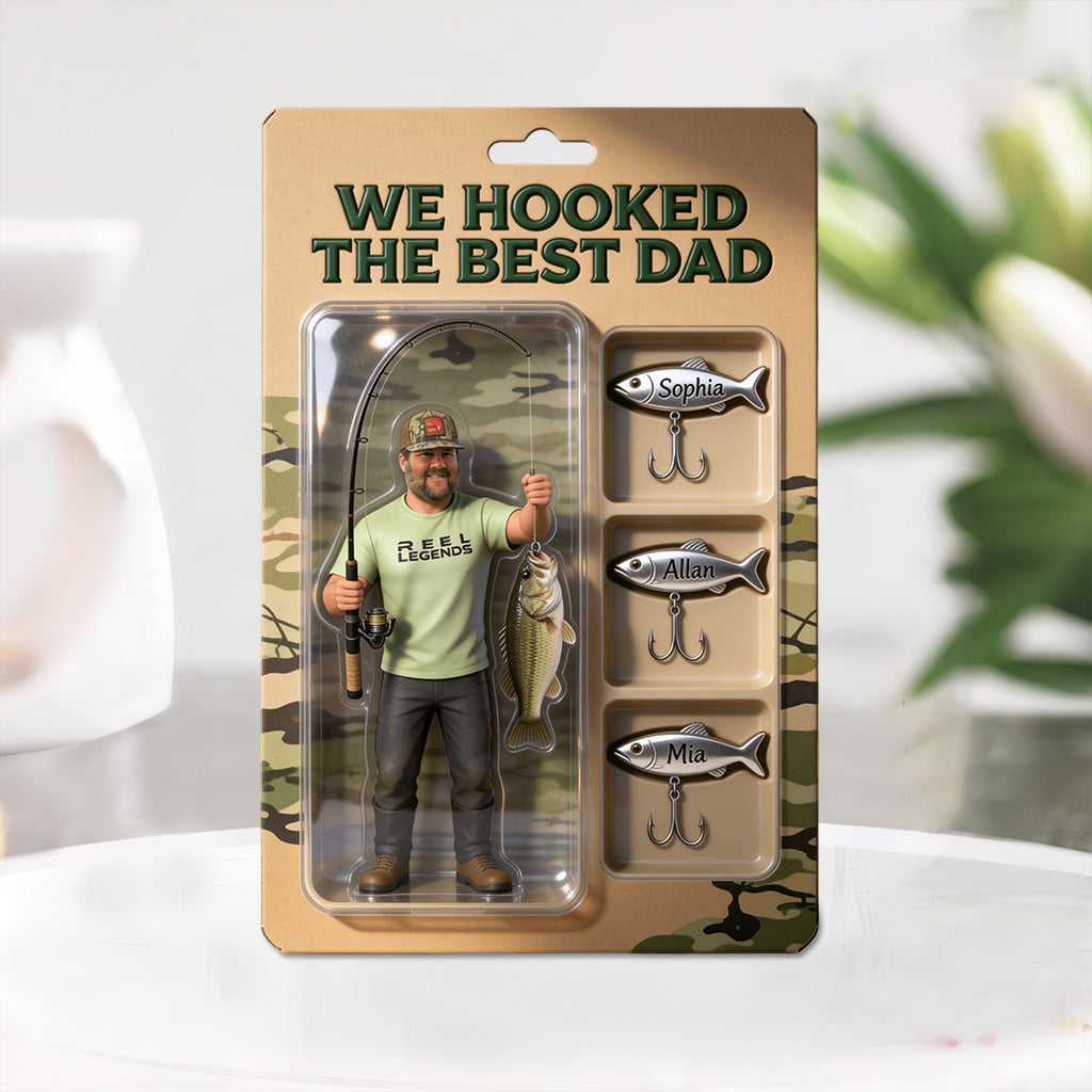 Personalized Gift for Fishing Dad, Fishing Lover Gift - Personalized Fishing Custom Shaped Acrylic Plaque