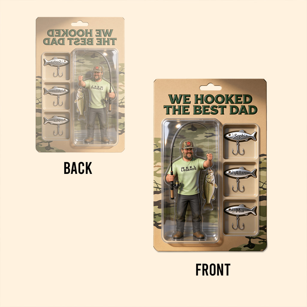 Personalized Gift for Fishing Dad, Fishing Lover Gift - Personalized Fishing Custom Shaped Acrylic Plaque