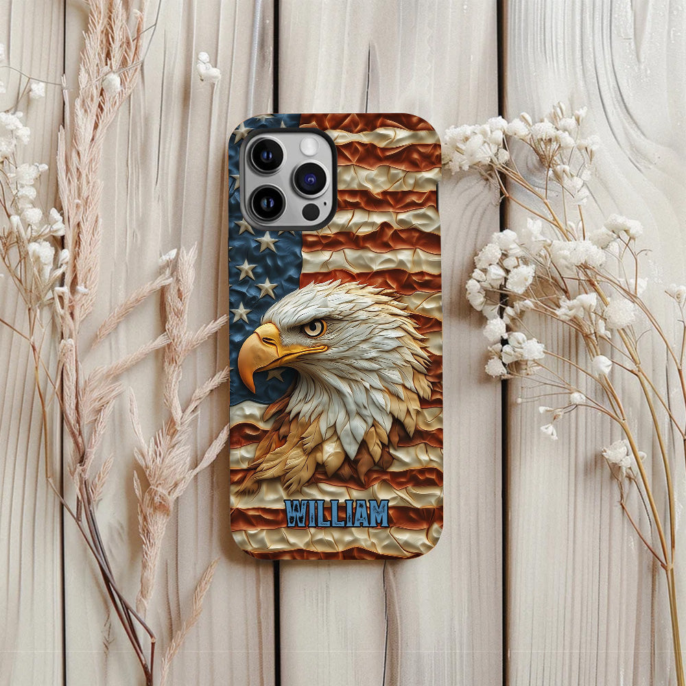 Strong Eagle - Personalized Bald Eagle Full Print Phone Case