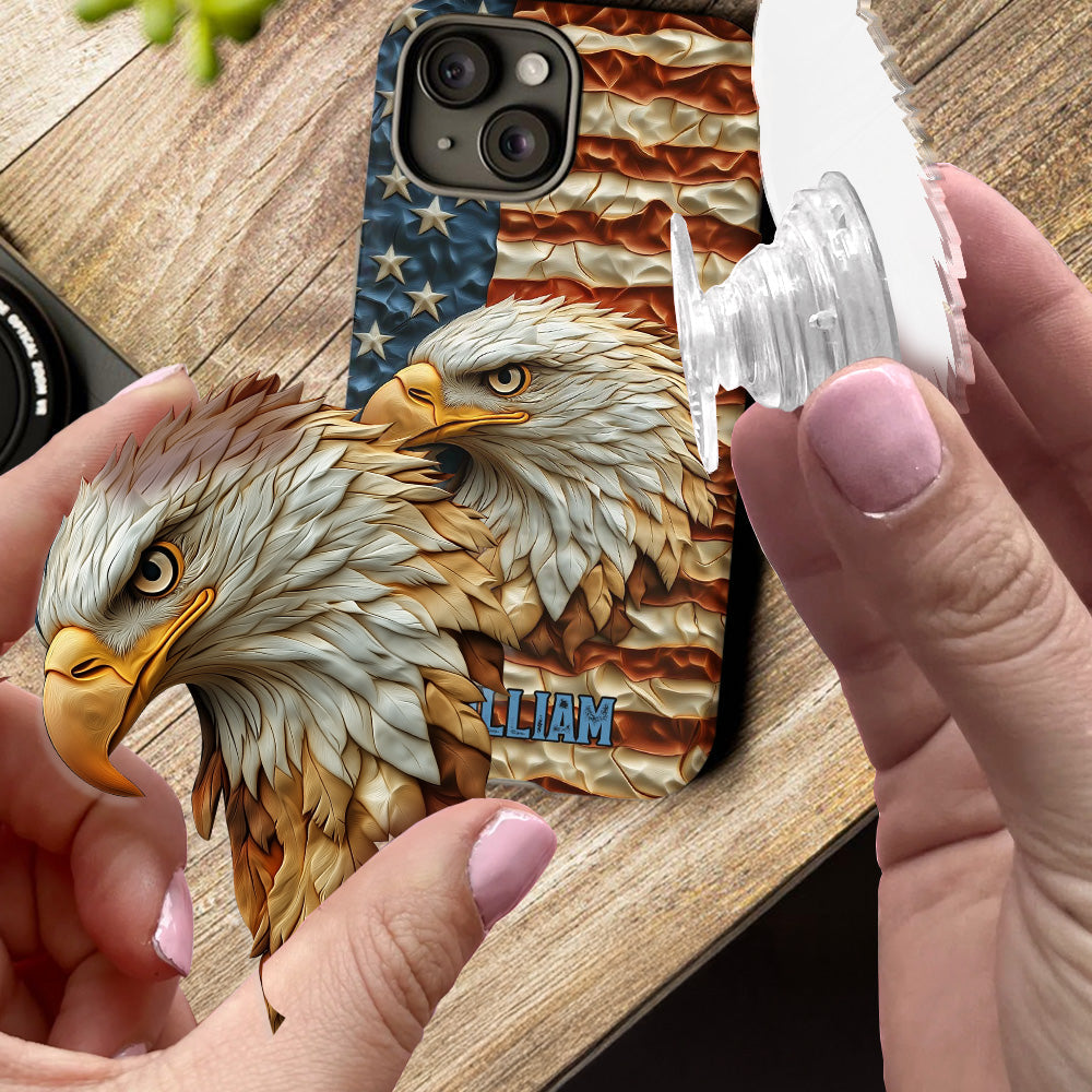 Strong Eagle - Personalized Bald Eagle Full Print Phone Case