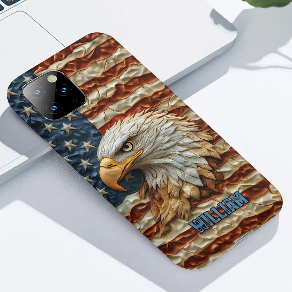 Strong Eagle - Personalized Bald Eagle Full Print Phone Case