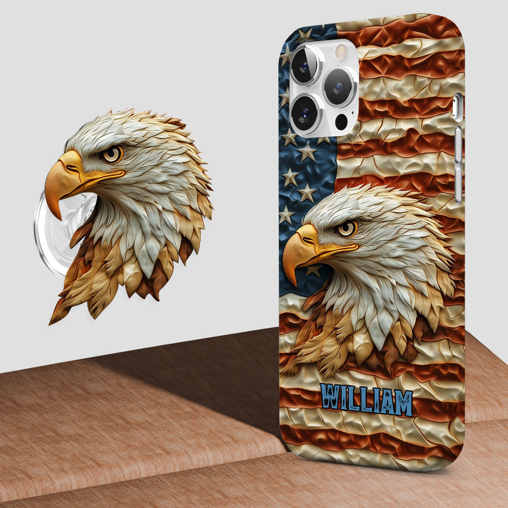 Strong Eagle - Personalized Bald Eagle Full Print Phone Case