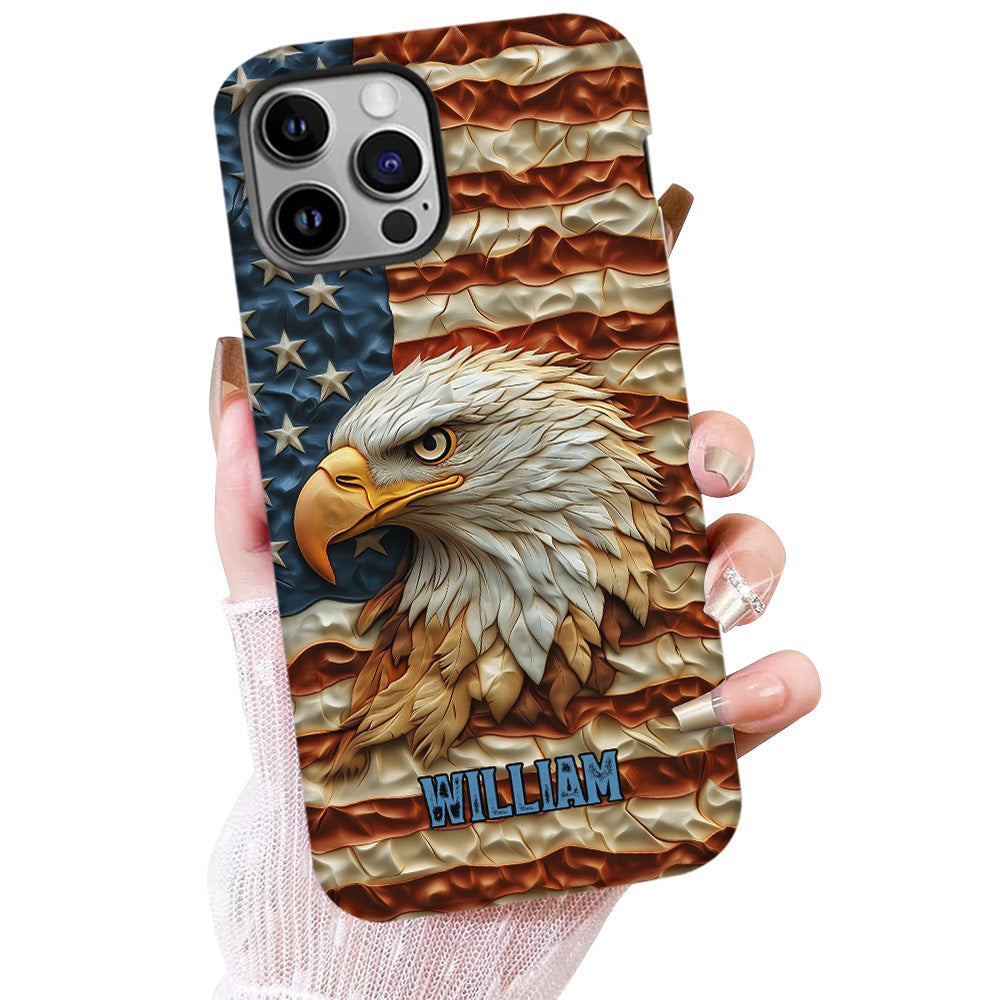 Strong Eagle - Personalized Bald Eagle Full Print Phone Case