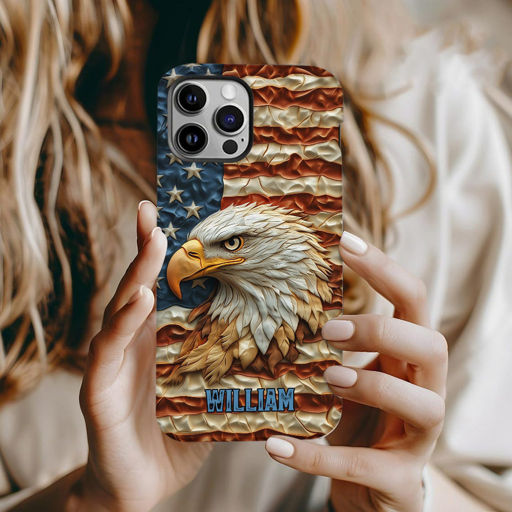Strong Eagle - Personalized Bald Eagle Full Print Phone Case