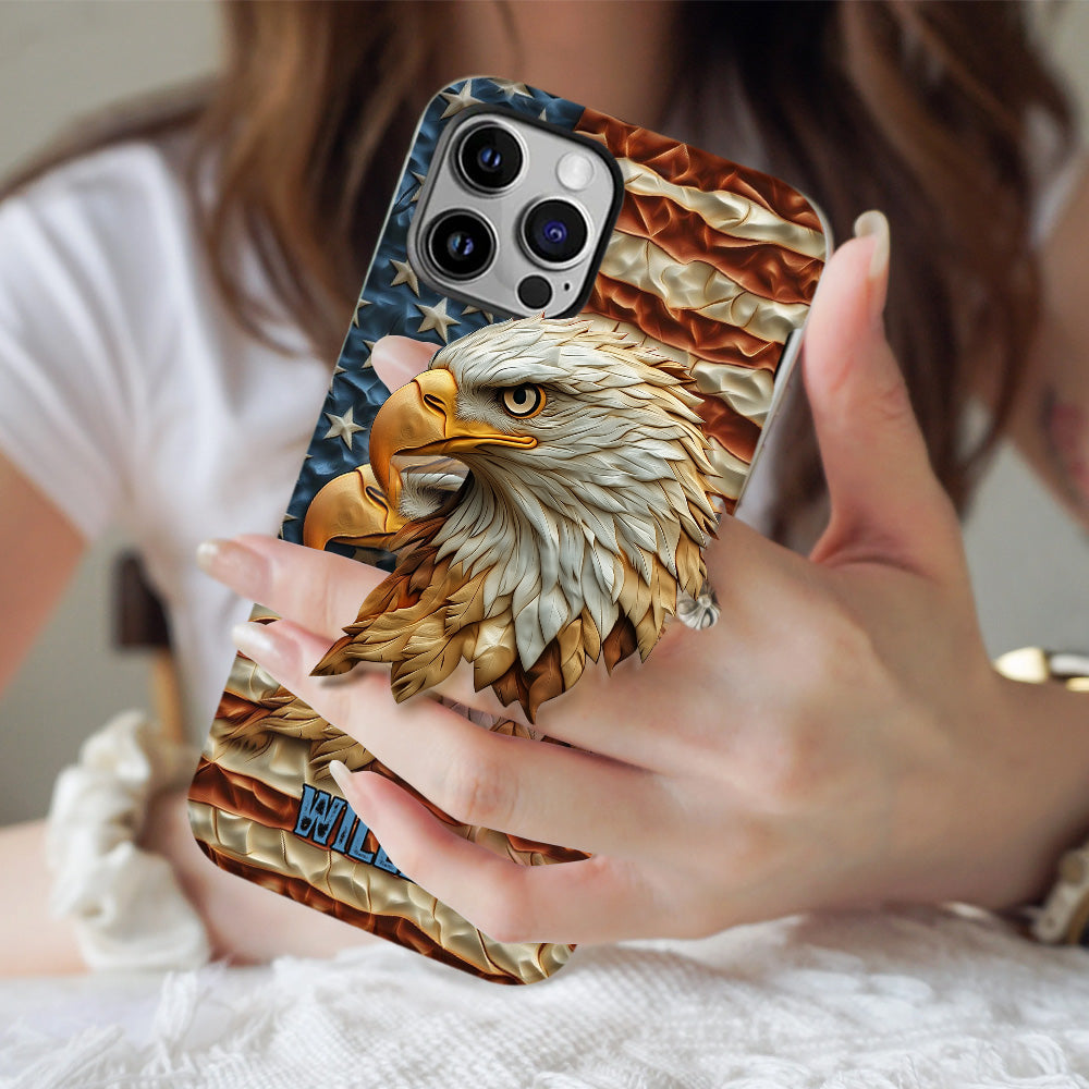 Strong Eagle - Personalized Bald Eagle Full Print Phone Case