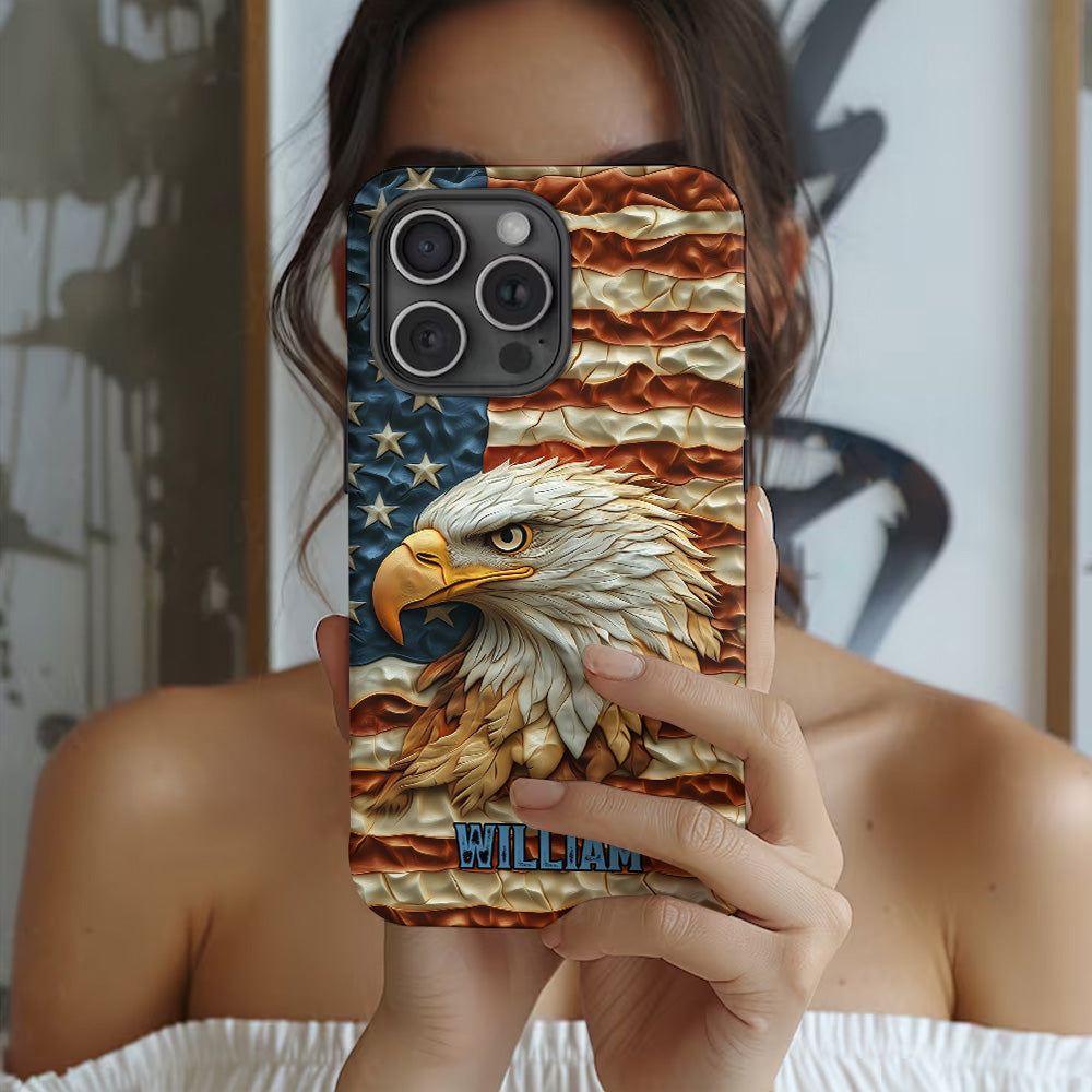 Strong Eagle - Personalized Bald Eagle Full Print Phone Case