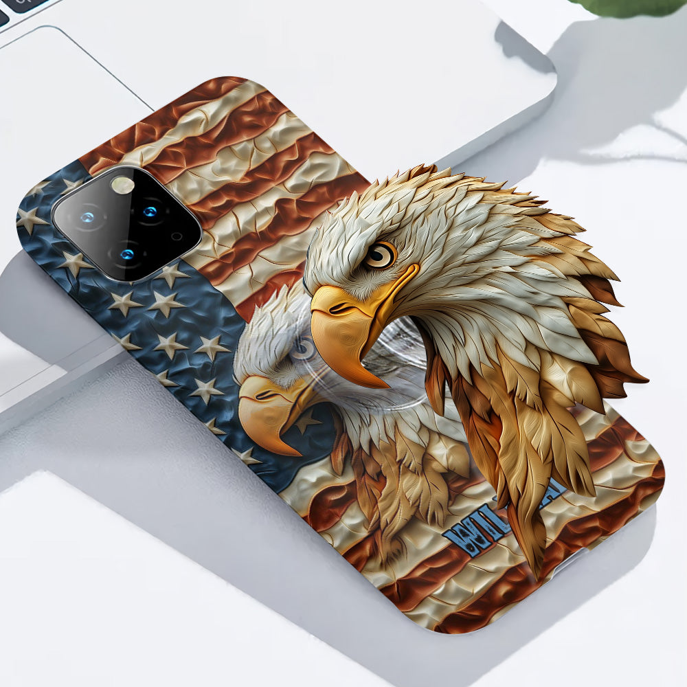 Strong Eagle - Personalized Bald Eagle Full Print Phone Case