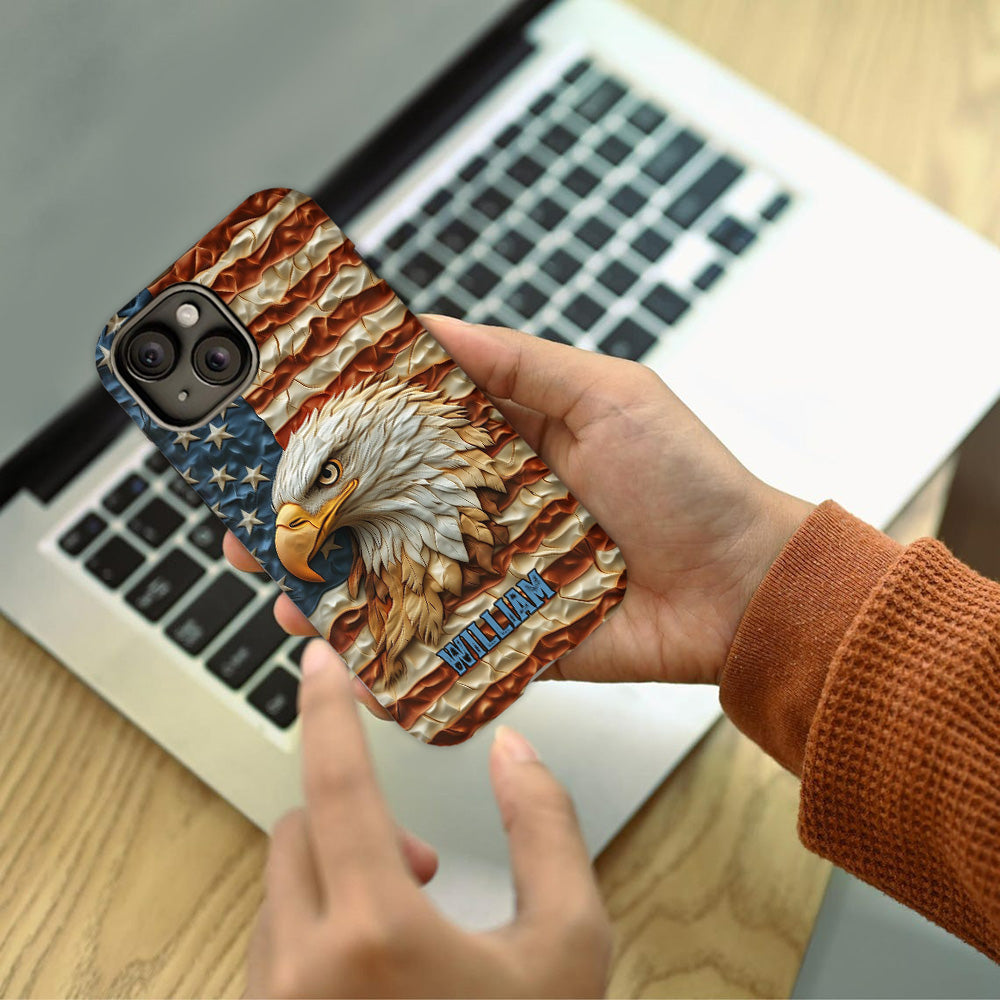 Strong Eagle - Personalized Bald Eagle Full Print Phone Case