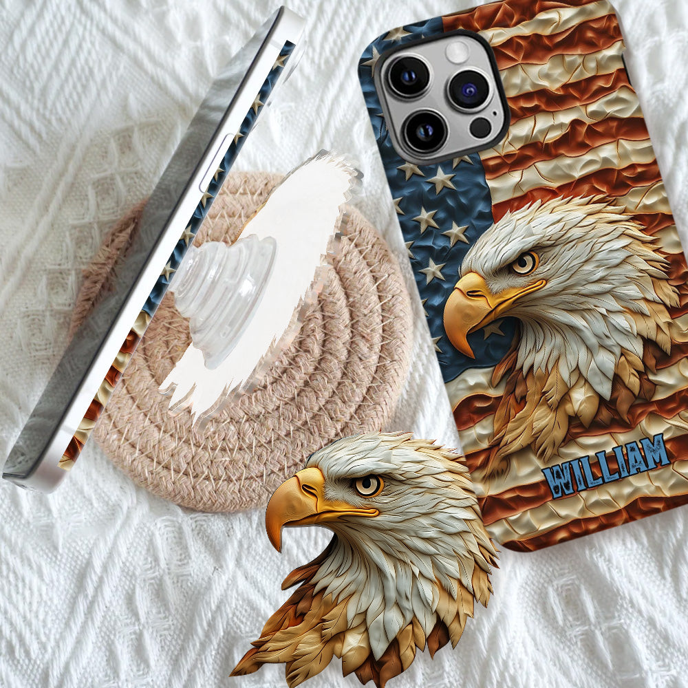 Strong Eagle - Personalized Bald Eagle Full Print Phone Case