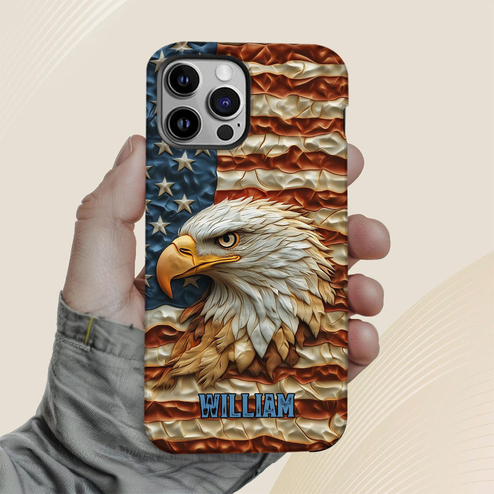 Strong Eagle - Personalized Bald Eagle Full Print Phone Case