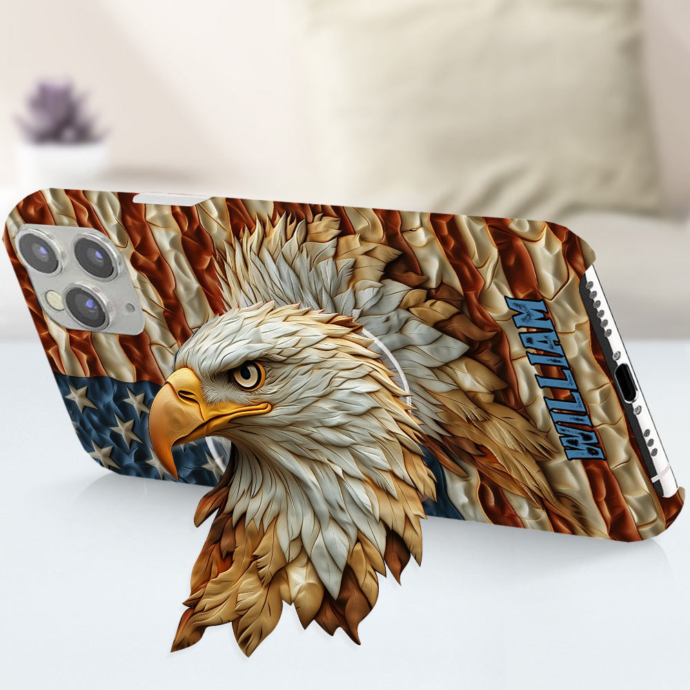 Strong Eagle - Personalized Bald Eagle Full Print Phone Case