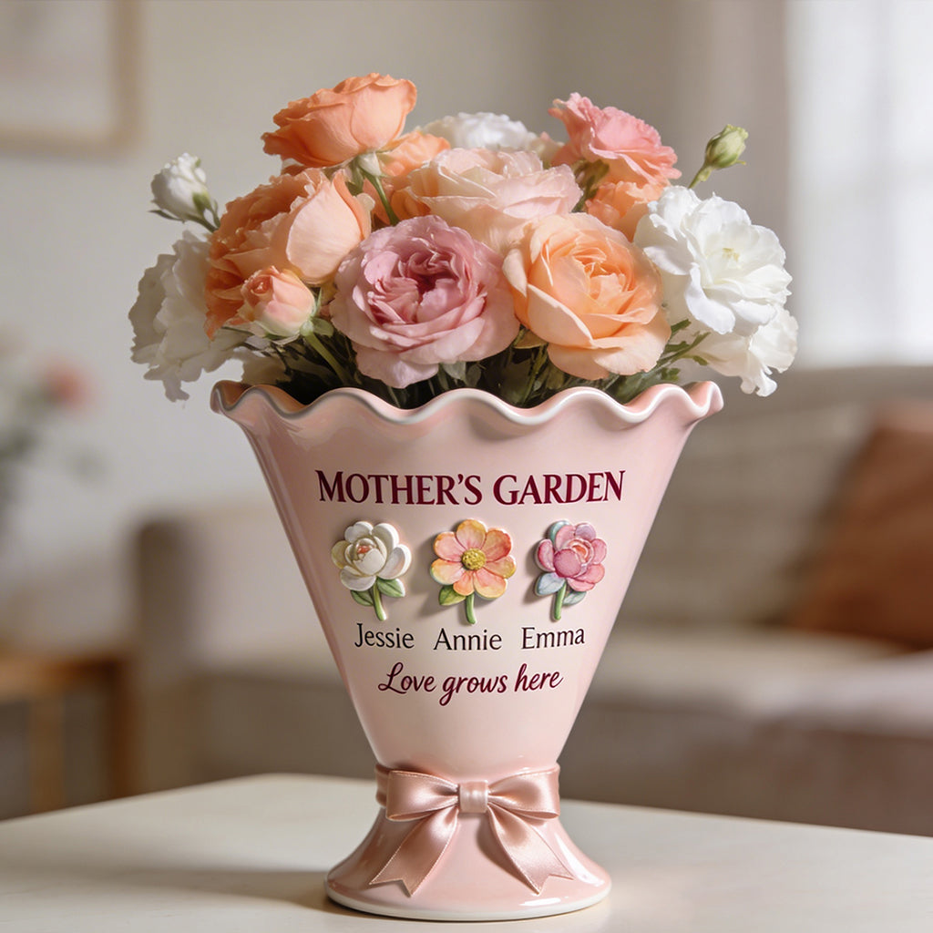 Love Grows Here - Personalized Grandma Acrylic Flower Vase