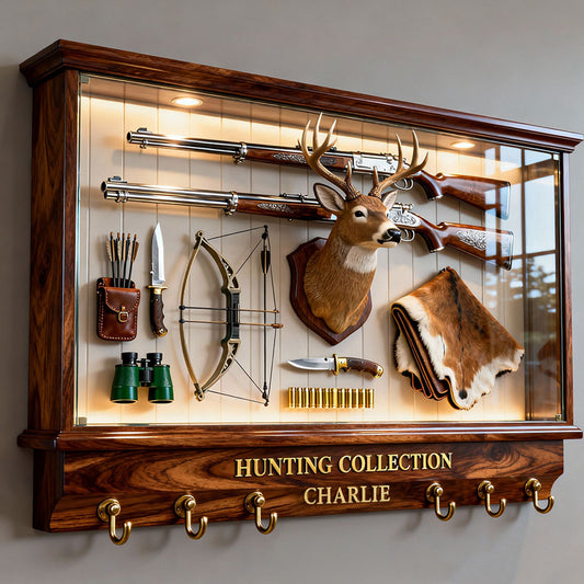 Love Hunting - Personalized Hunting Custom Shaped Hanging Rack