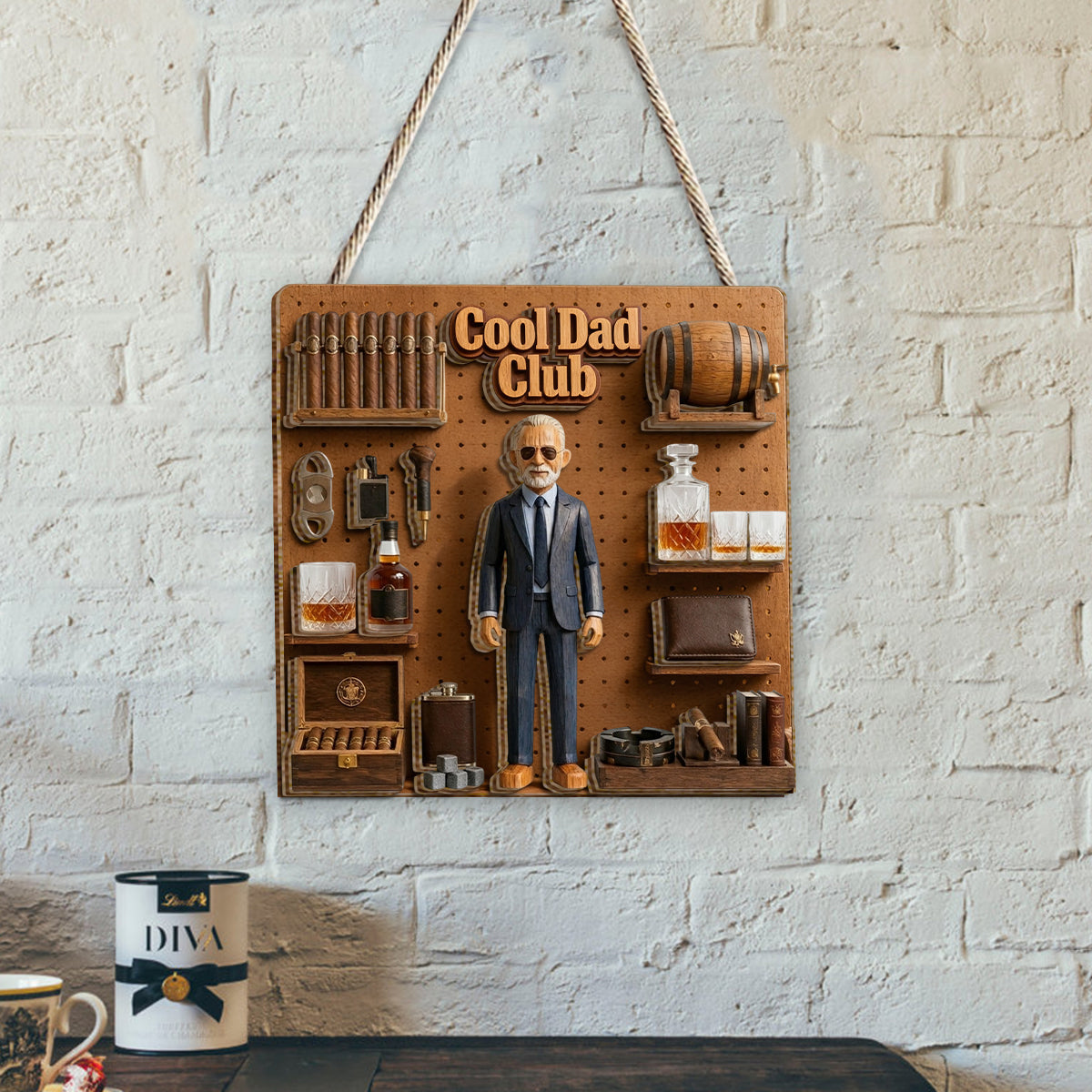 Whiskey & Cigar Lovers - Personalized Whisky 2 Layered Wood Sign / Wood Plaque