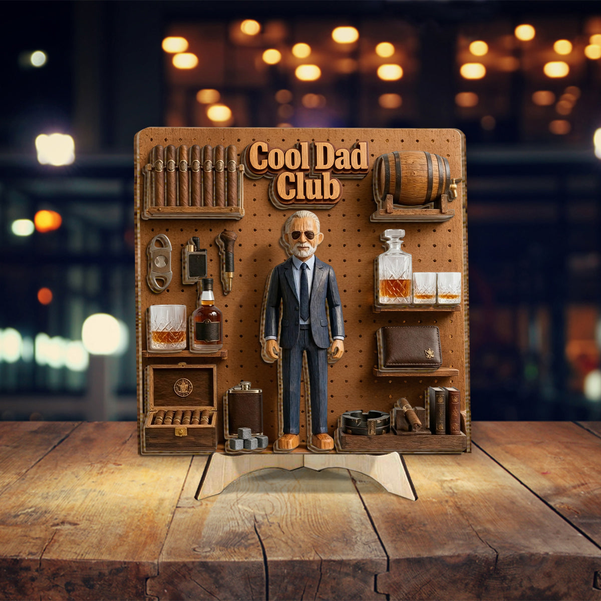 Whiskey & Cigar Lovers - Personalized Whisky 2 Layered Wood Sign / Wood Plaque