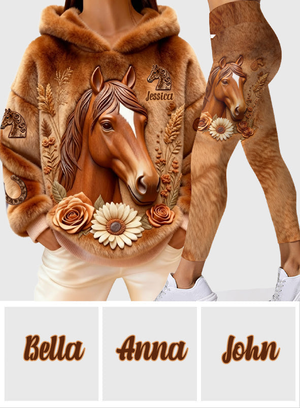 Love Horse - Personalized Horse Hoodie and Leggings