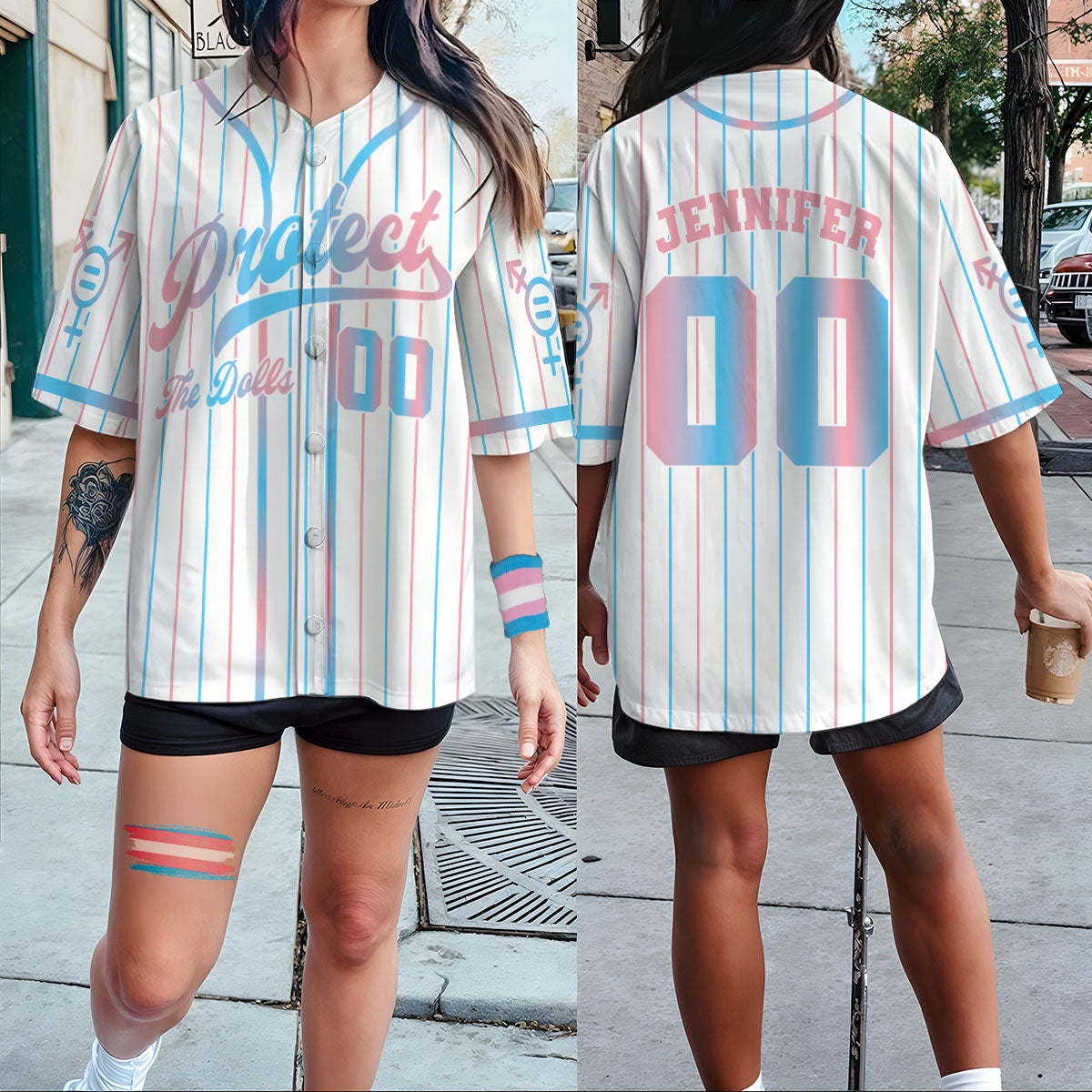 Protect The Dolls - Personalized LGBT Support Baseball Jersey