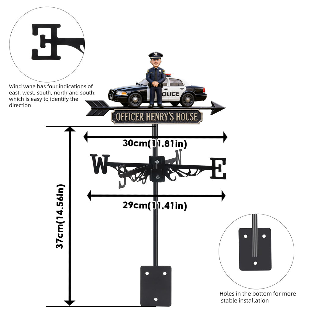 Proud Police Officer - Personalized Police Officer Weather Vane