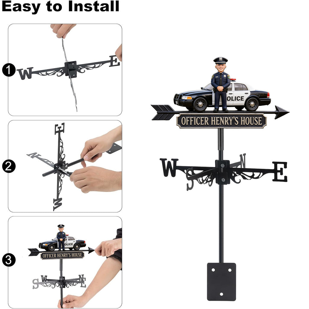 Proud Police Officer - Personalized Police Officer Weather Vane