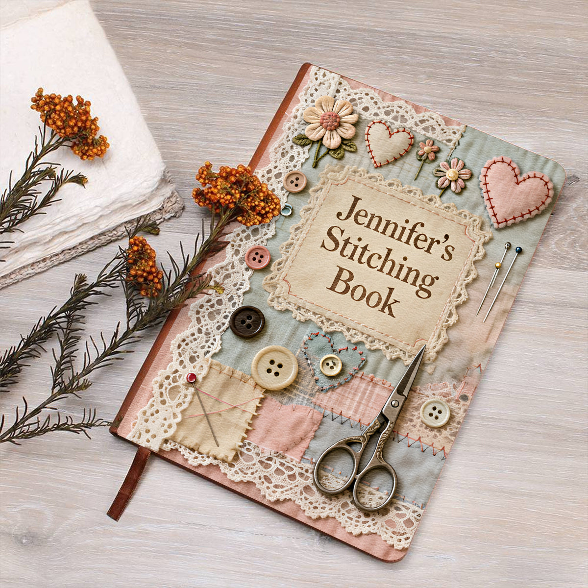 Stitching Book - Personalized Sewing Leather Journal