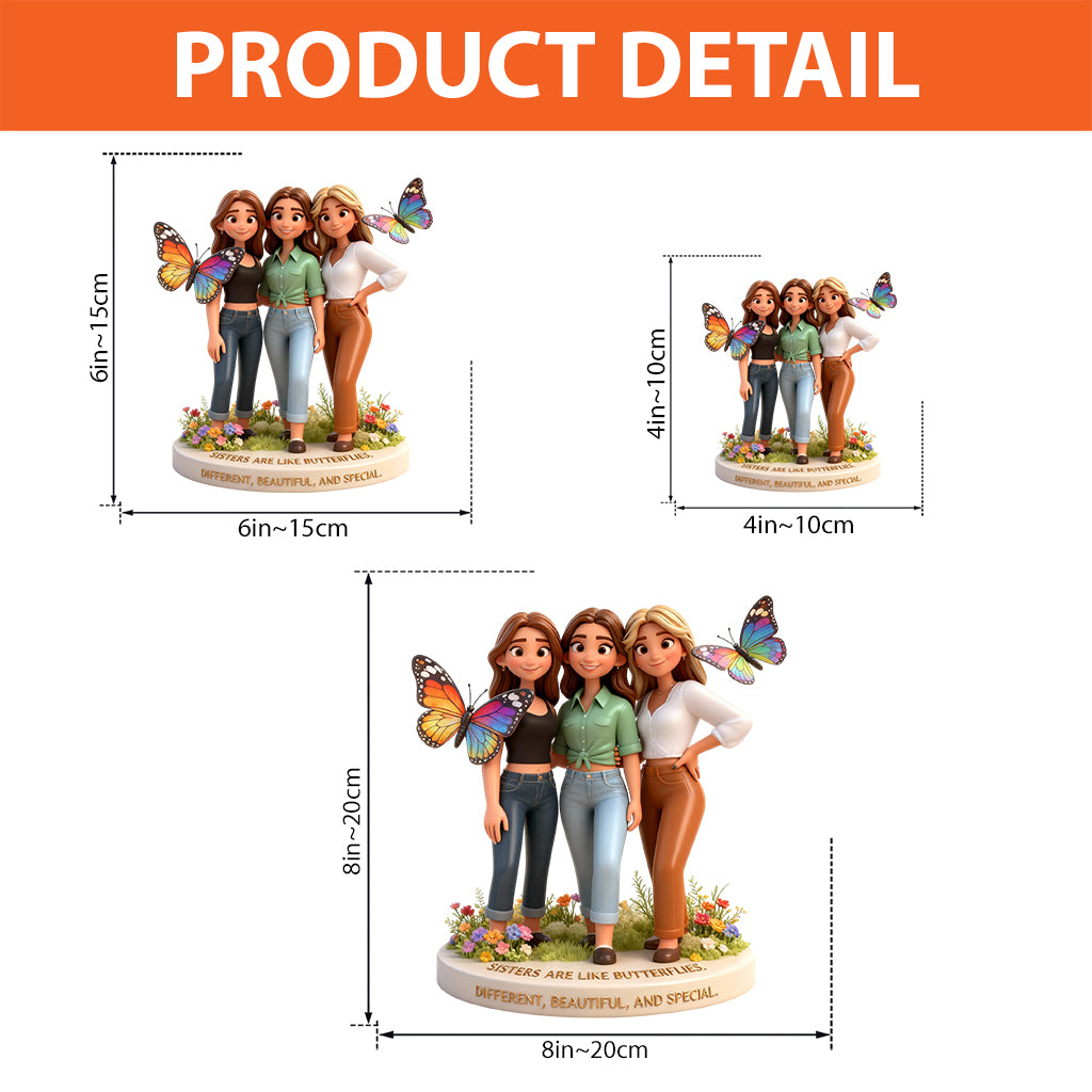 Perfect Gift For Sisters - Personalized Sister Custom Shaped Acrylic Plaque