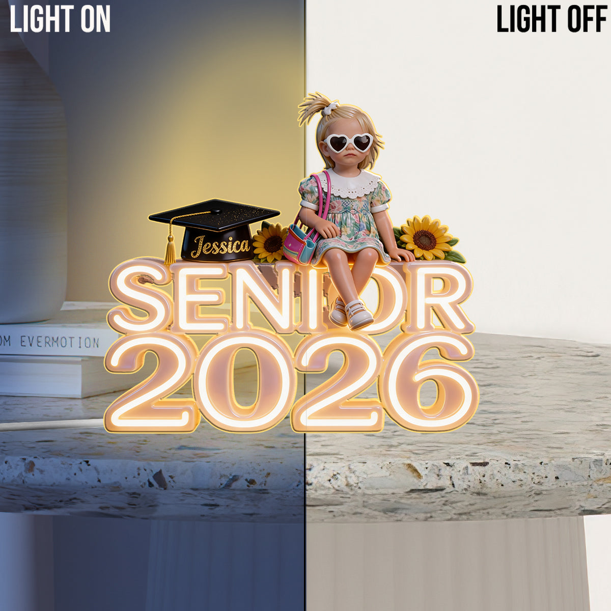 Senior 2026 - Personalized Graduation Acrylic LED Night Light