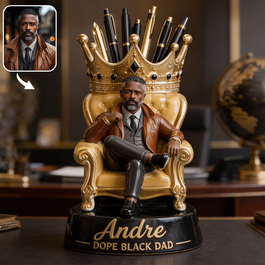 World's Dopest Dad - Personalized African American Acrylic Pot