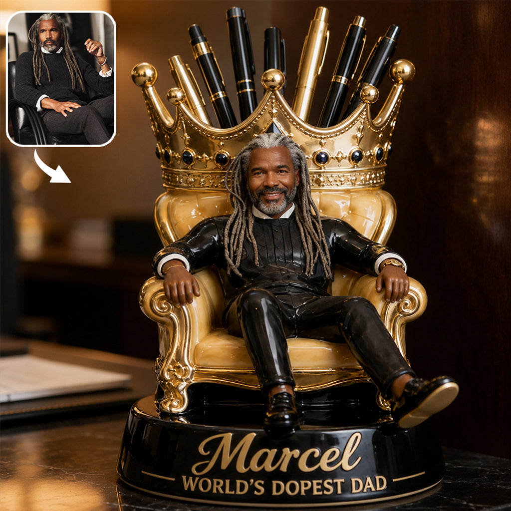 World's Dopest Dad - Personalized African American Acrylic Pot