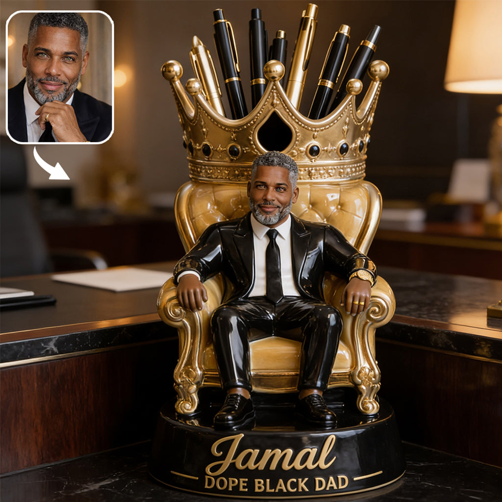World's Dopest Dad - Personalized African American Acrylic Pot